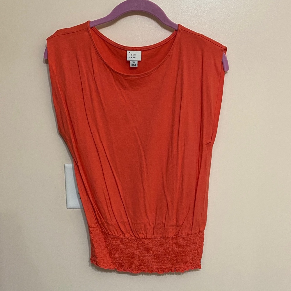 a new day Vibrant Orange Blouse